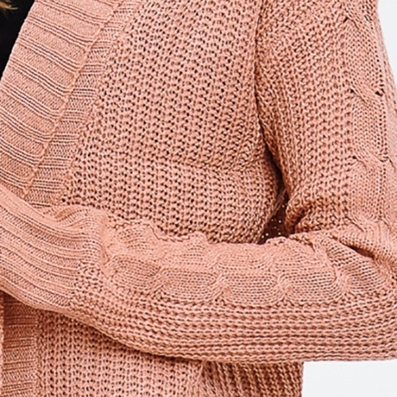 PINK OPEN FRONT CARDIGAN - Picture 4 of 4